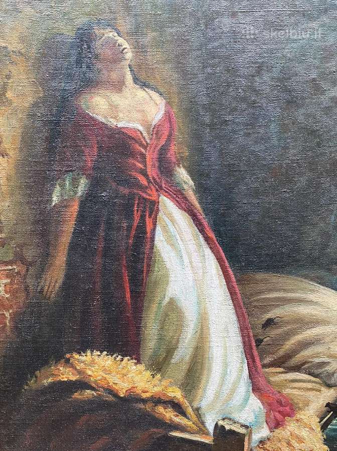 Antikvarinis paveikslas: Tarakanova 72x51 cm - nuotraukos Nr. 10