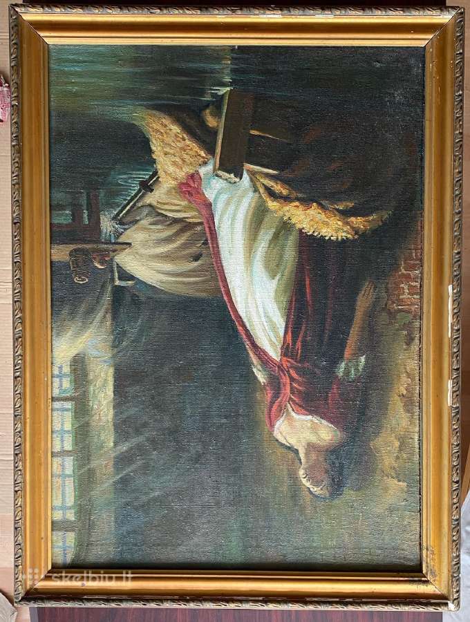 Antikvarinis paveikslas: Tarakanova 72x51 cm - nuotraukos Nr. 3