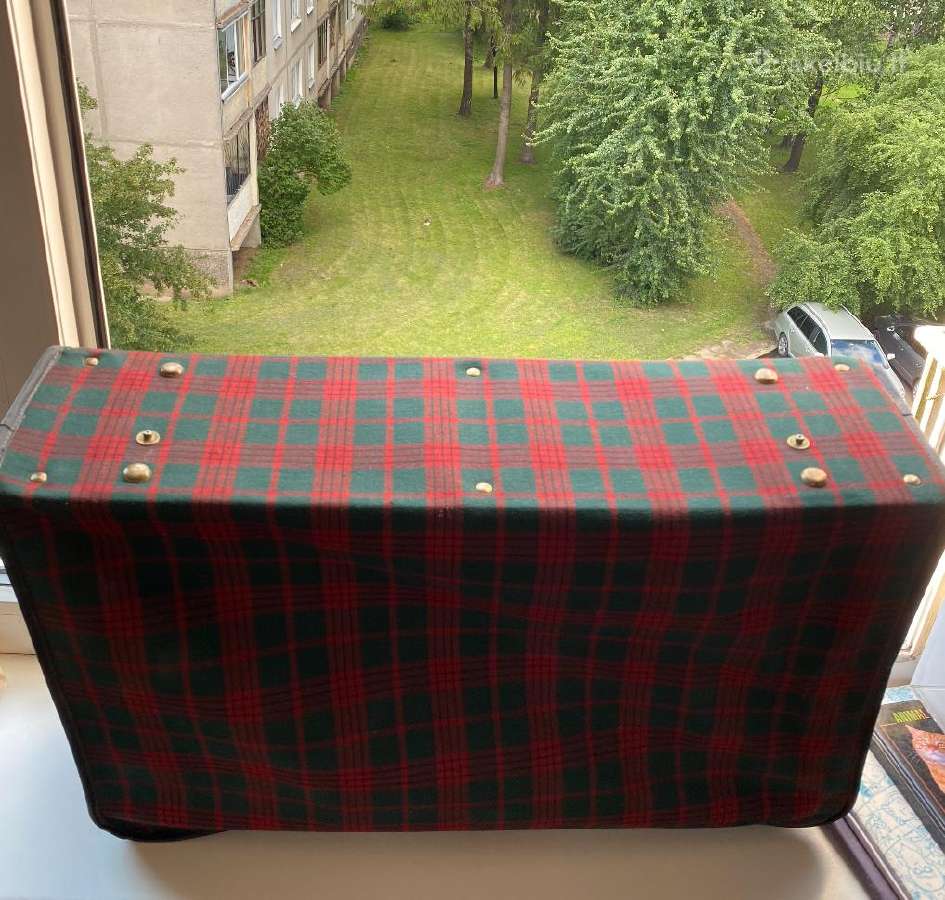 Antikvarinis medžiaginis lagaminas, 55 x 35 x 14 c - nuotraukos Nr. 10