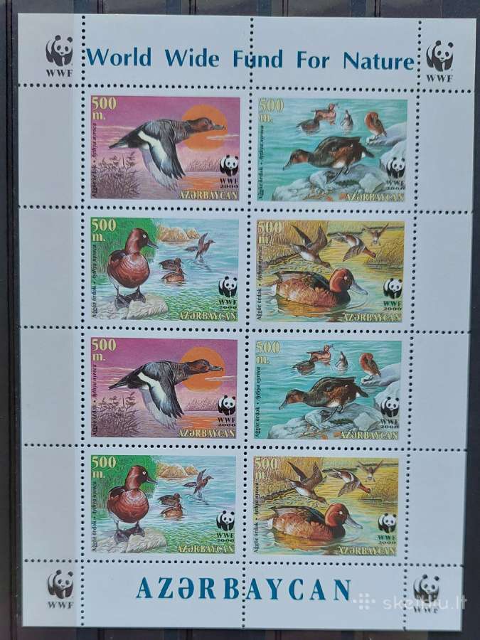 Azerbaidžanas 2000,wwf antis, švarus,lapelis Miche