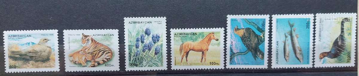 Azerbaidžanas 1995, fauna, švarus, Michel 269-275