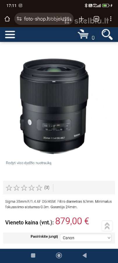 Sigma 35 F1.4 Art Nikon