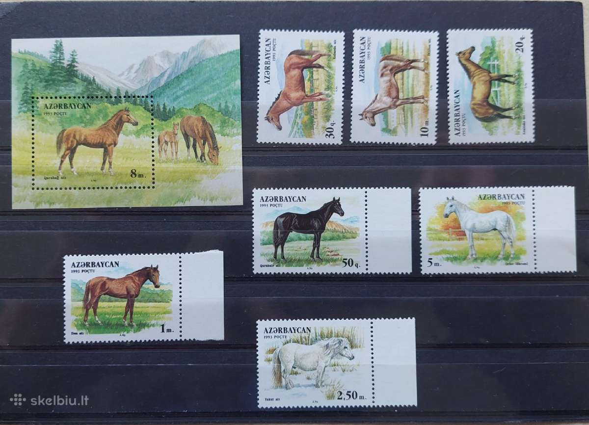 Azerbaidžanas 1993, Arkliai, švarus, Michel 79-85b