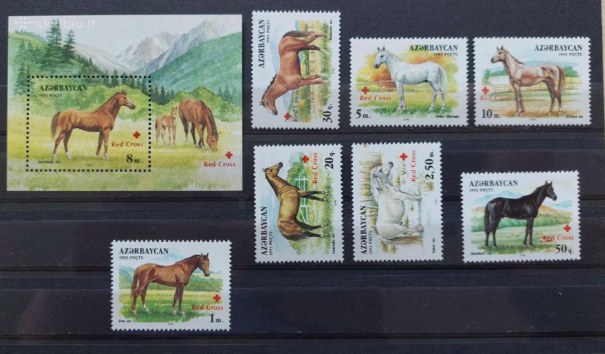 Azerbaidžanas 1997, Arkliai, švarus, Michel 353-35