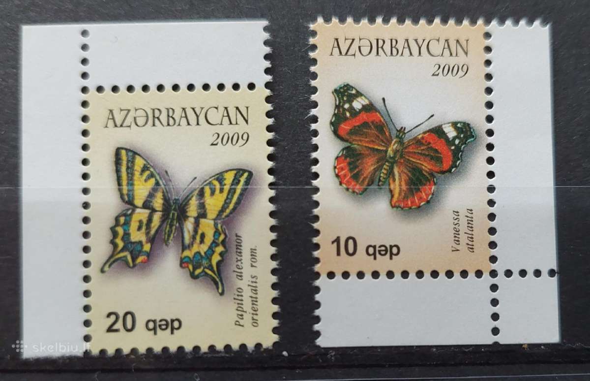 Azerbaidžanas 2009, drugeliai, švarus, Michel 765a