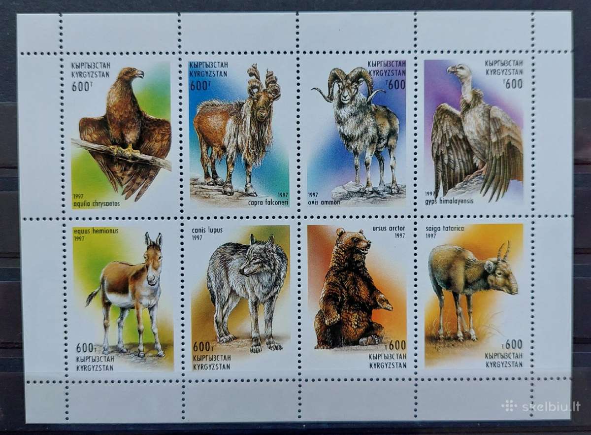 Kirgizija 1997 Fauna, švarus, lapelis,michel 124-1
