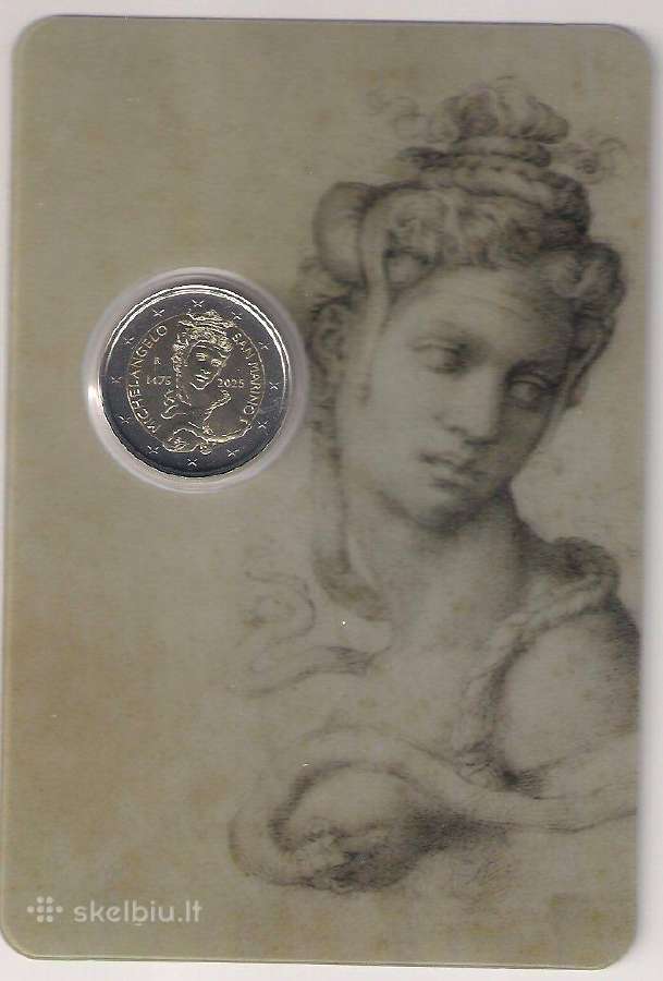 San Marino 2025 2 euro moneta Michelangelo - nuotraukos Nr. 4