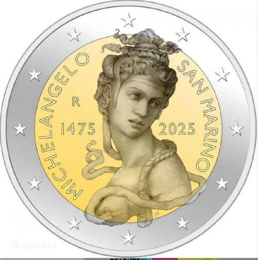 San Marino 2025 2 euro moneta Michelangelo - nuotraukos Nr. 7