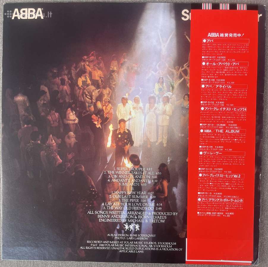 Abba Super Trouper Japonija vinilas - nuotraukos Nr. 2