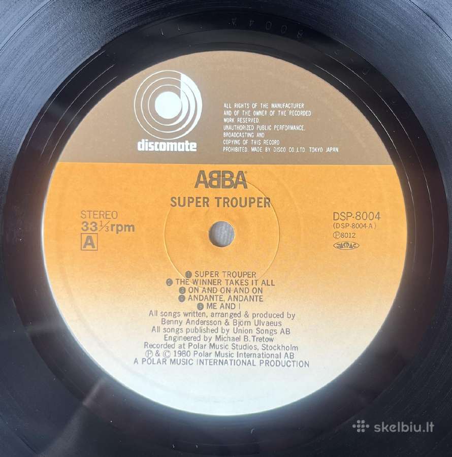 Abba Super Trouper Japonija vinilas - nuotraukos Nr. 3