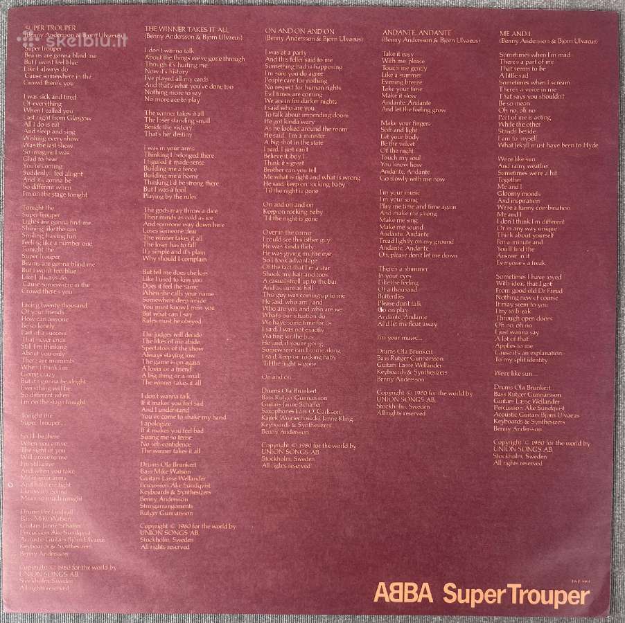 Abba Super Trouper Japonija vinilas - nuotraukos Nr. 4