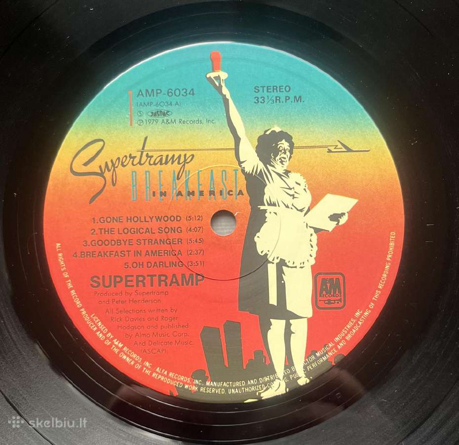 Supertramp Breakfast In America Japonija vinilas - nuotraukos Nr. 3