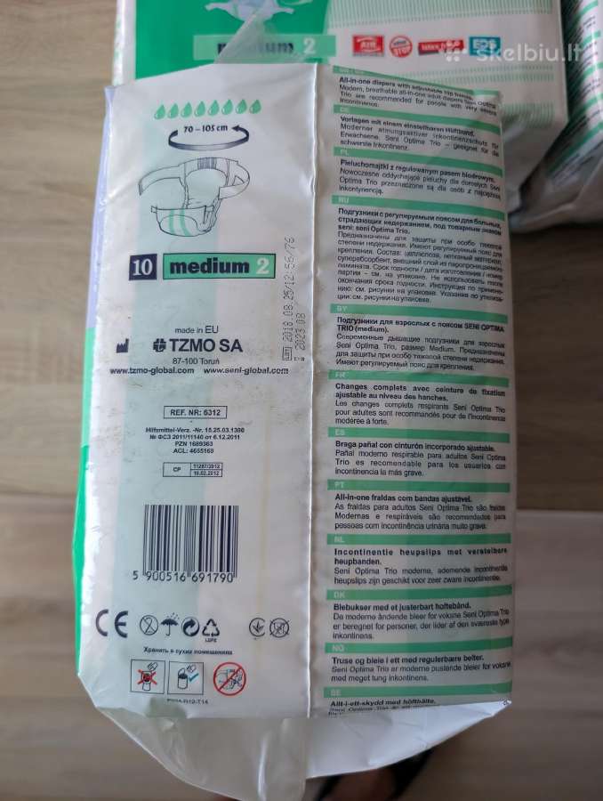 Sauskelnės suaugusiems Seni Optima Trio, Medium - nuotraukos Nr. 3