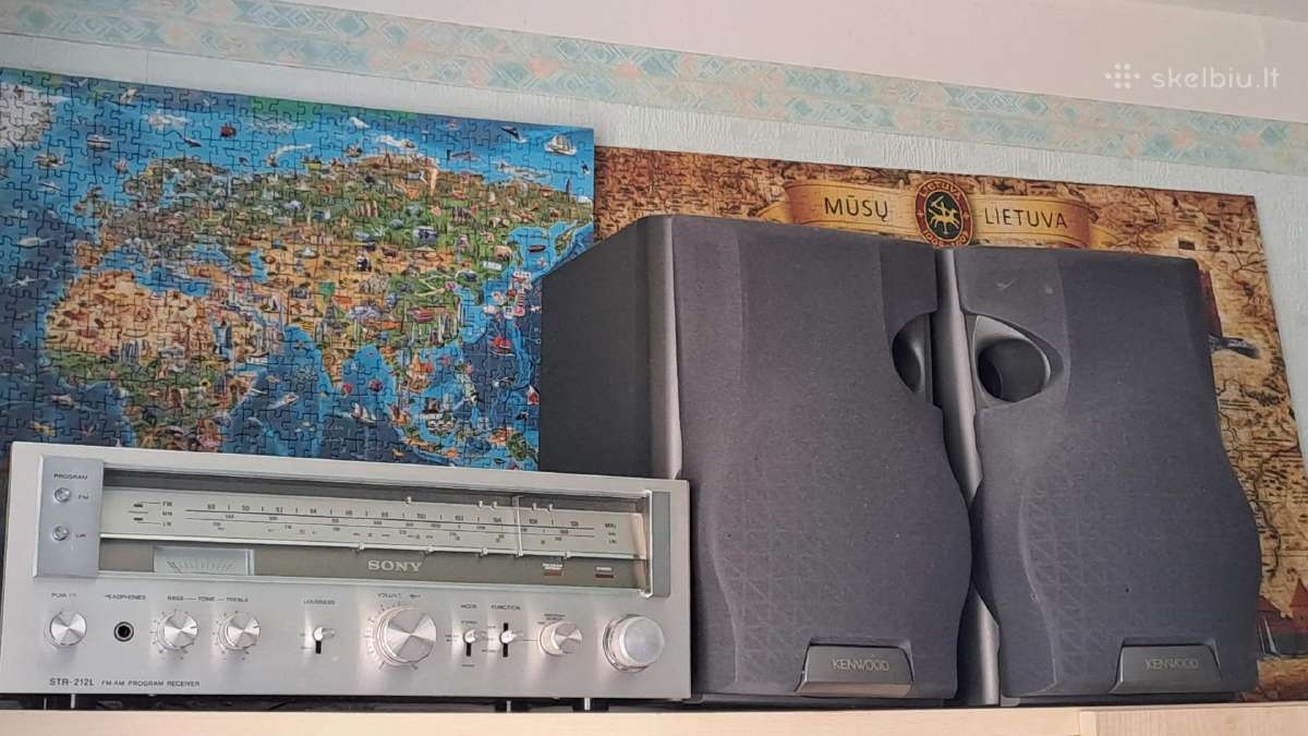 Sony stiprintuvas - imtuvas ir Kenwood kolonėlės