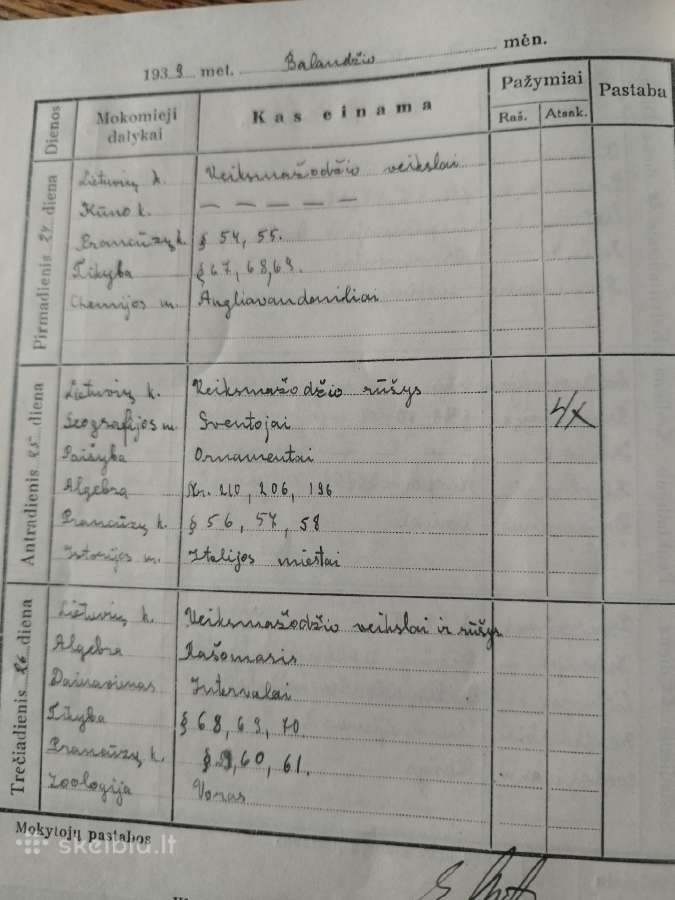 Dienynas 1938/9 - nuotraukos Nr. 5