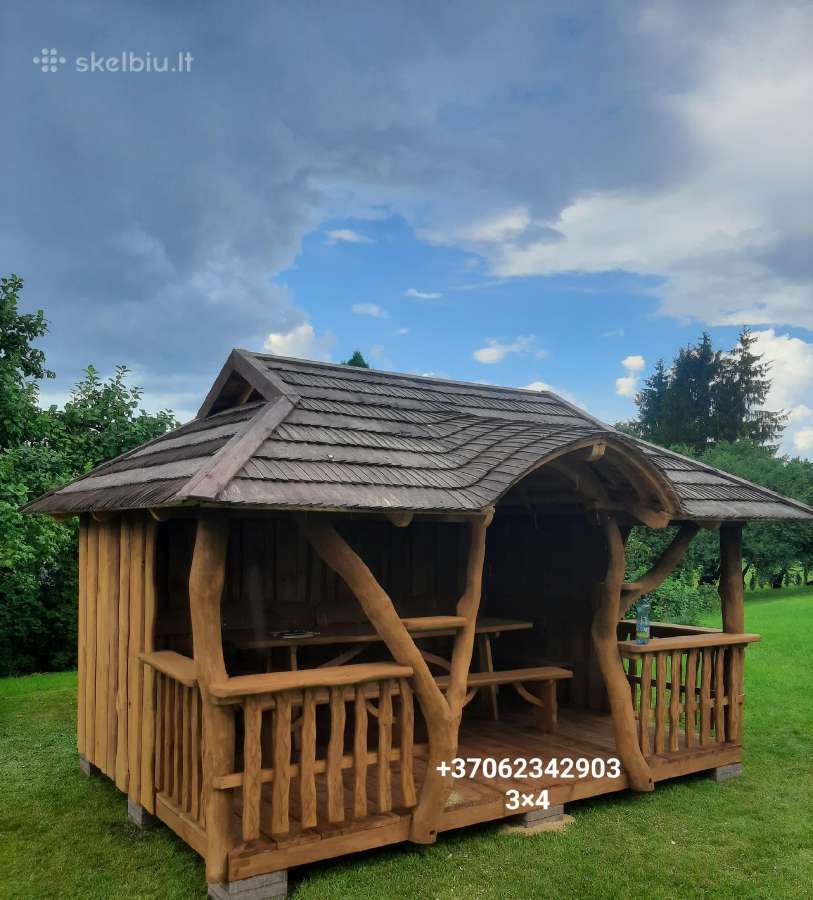 Pavėsinė, medinė šulinio apdaila - nuotraukos Nr. 28
