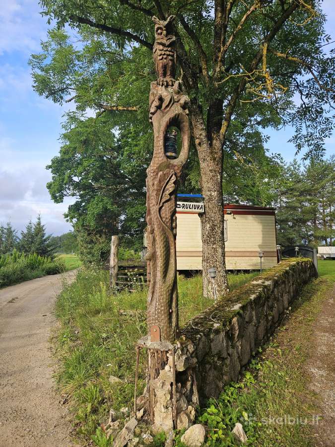 Skulptūra apuokas ant švyturio - nuotraukos Nr. 2