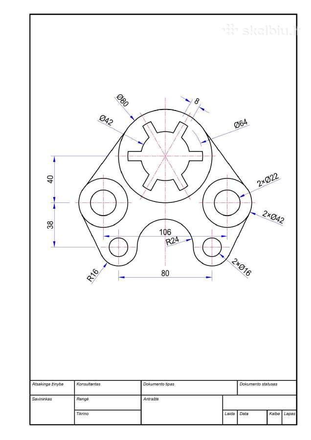 Autocad. Padedu studentams. Brėžinių rengimas. - nuotraukos Nr. 37