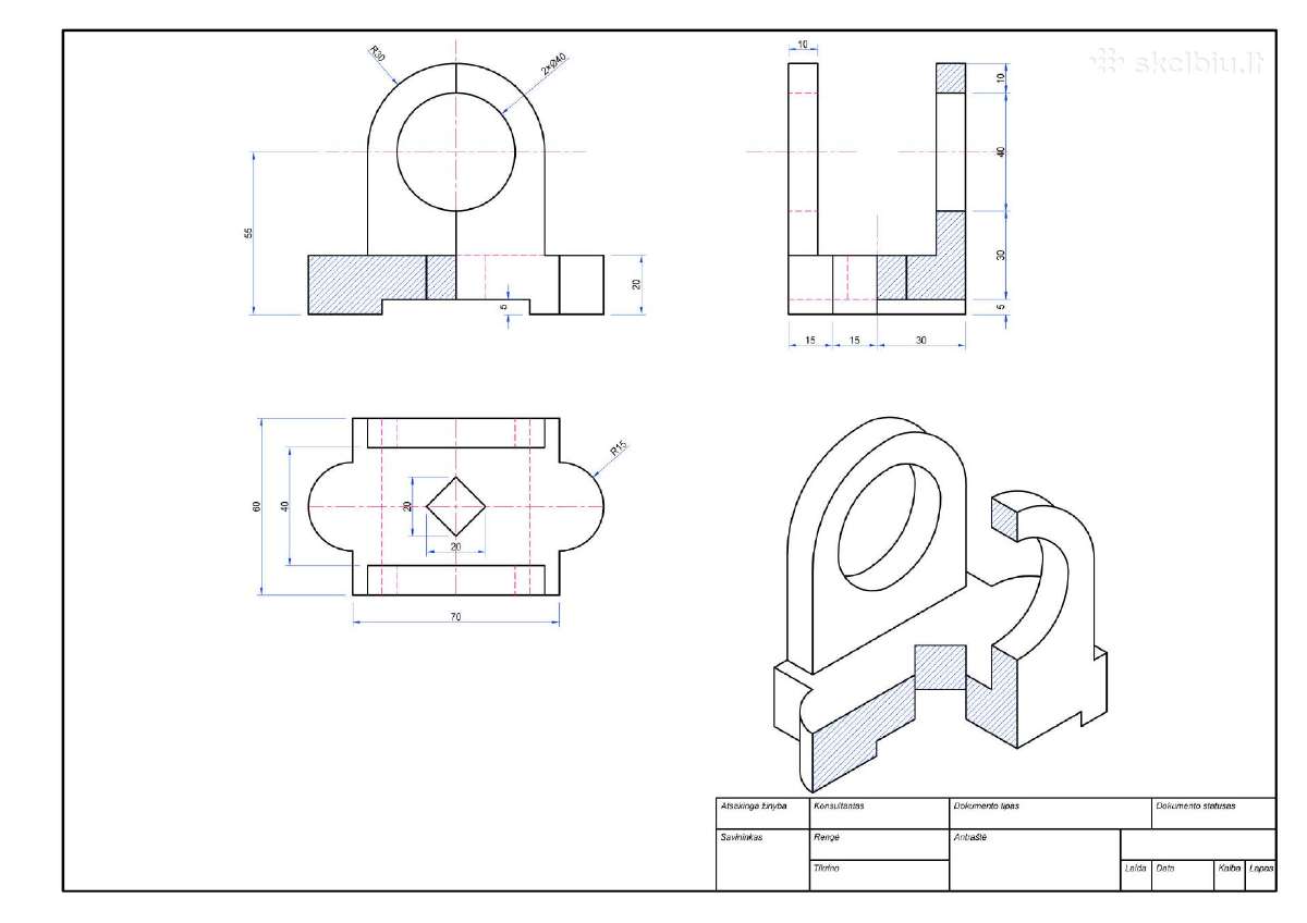 Autocad. Padedu studentams. Brėžinių rengimas. - nuotraukos Nr. 38