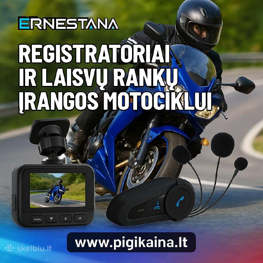 Bluetooth laisvų rankų įranga motociklui Mh4
