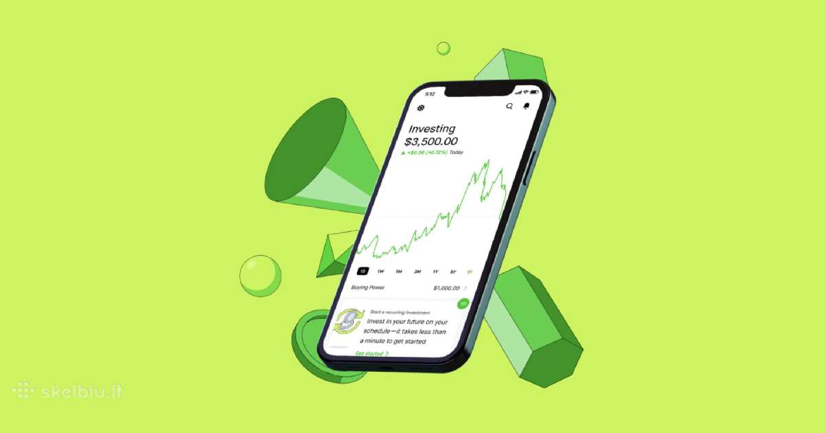 70e+ eurų robinhood nemokamai