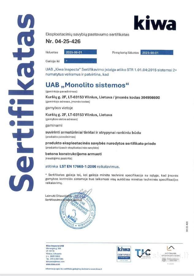 Armatūros lankstiniai, žiedai (sertifikuoti) - nuotraukos Nr. 15
