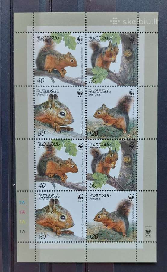 Armėnija 2001, Wwfvoverė, švarus,lapelis, Michel 4