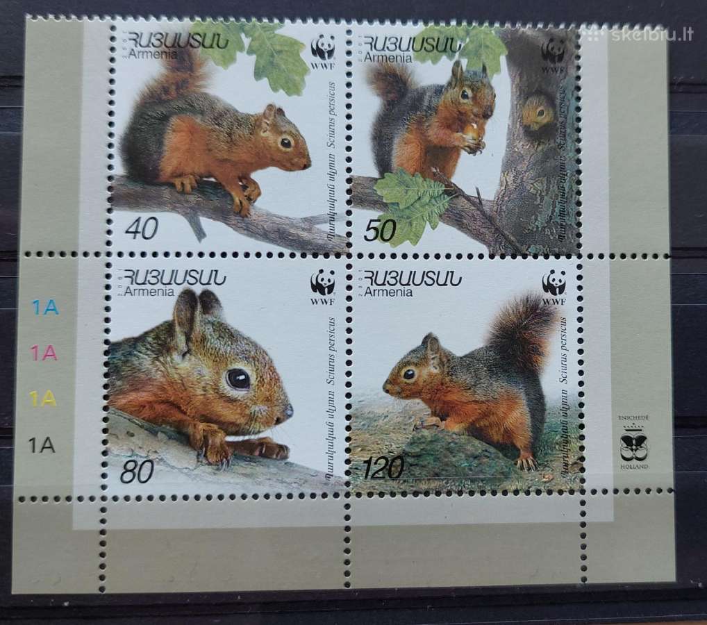 Armėnija 2001, Wwfvoverė, švarus, Michel 435-438