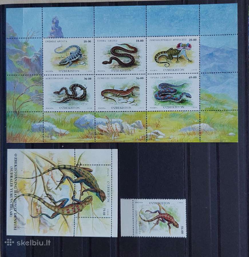 Uzbekistanas 1999 reptilijos, švarus Michel 216-21