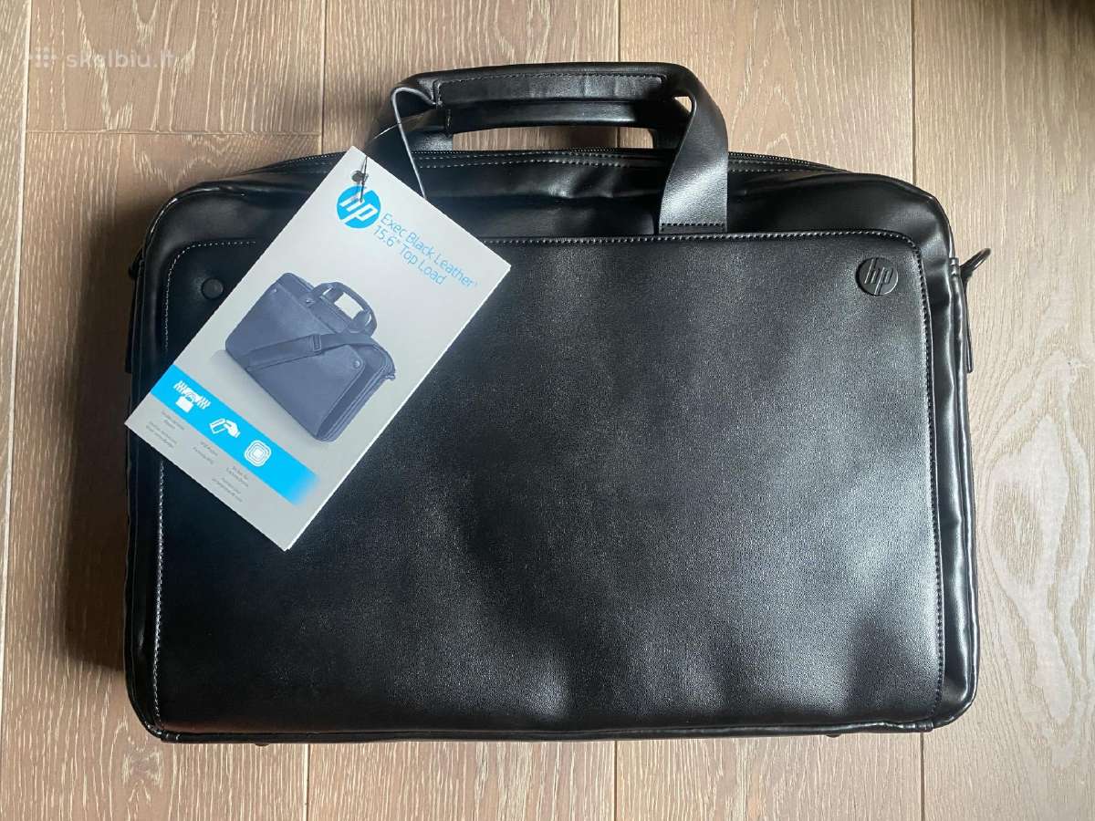 Hp executive black leather portfelis