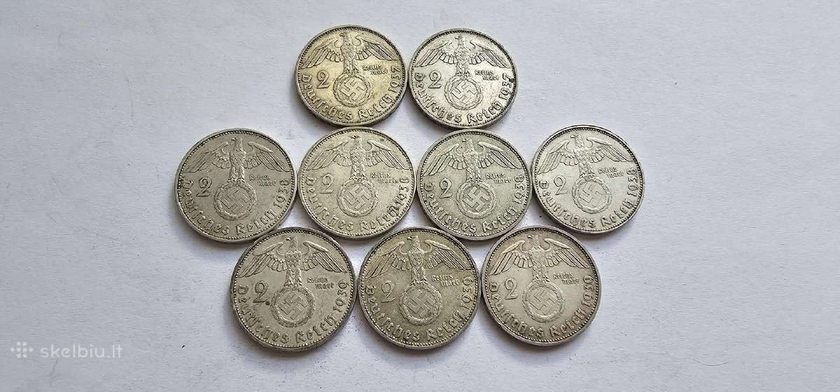 1937-1939 2 markiu kolekcija,visos skirtingos - nuotraukos Nr. 3