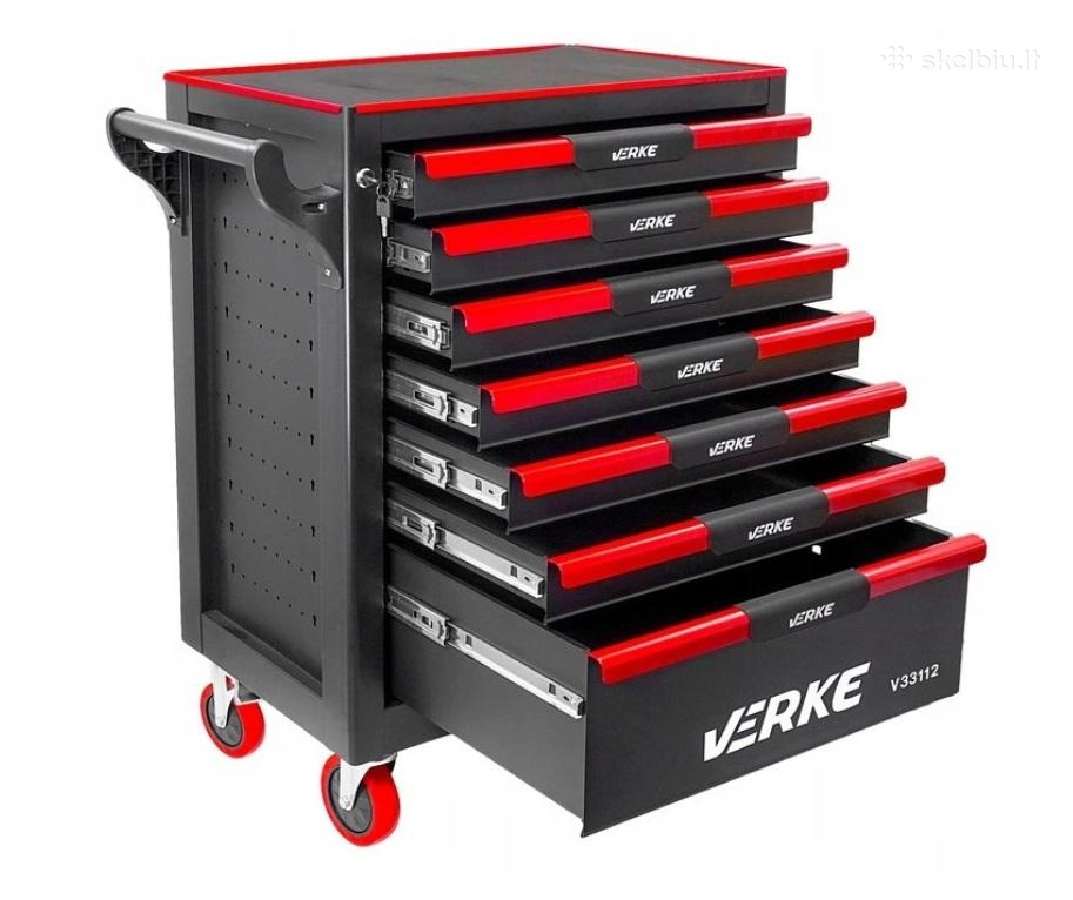 Tuščias įrankių vežimėlis 7 stalčių (be įrankių)
