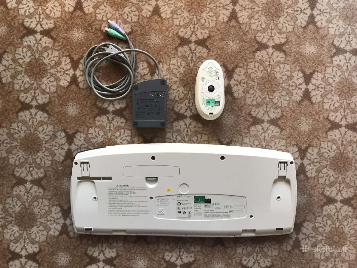 Retro Logitech Cordless Desktop klaviatūra ir pelė - nuotraukos Nr. 2
