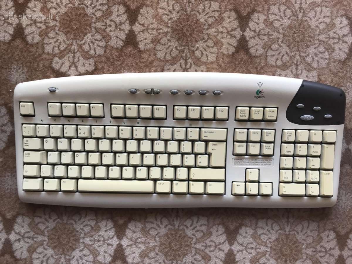 Retro Logitech Cordless Desktop klaviatūra ir pelė - nuotraukos Nr. 3