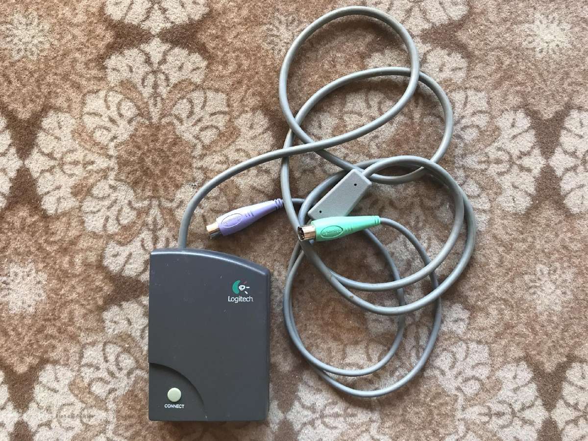 Retro Logitech Cordless Desktop klaviatūra ir pelė - nuotraukos Nr. 5
