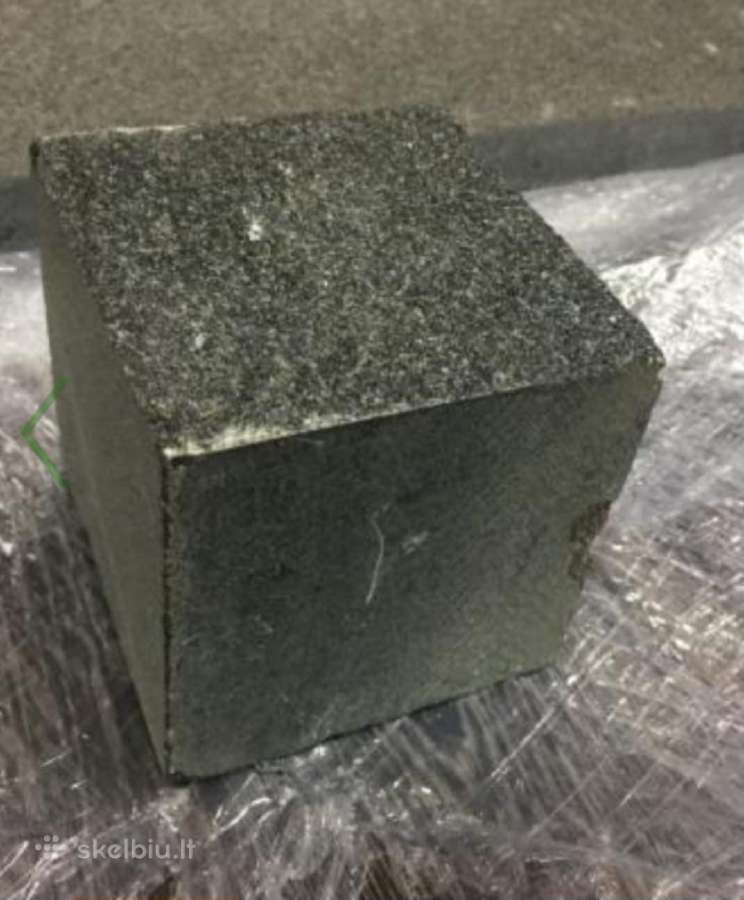 Granito trinkelės, "Pieštukas", Gabro,10x10x10 cm.