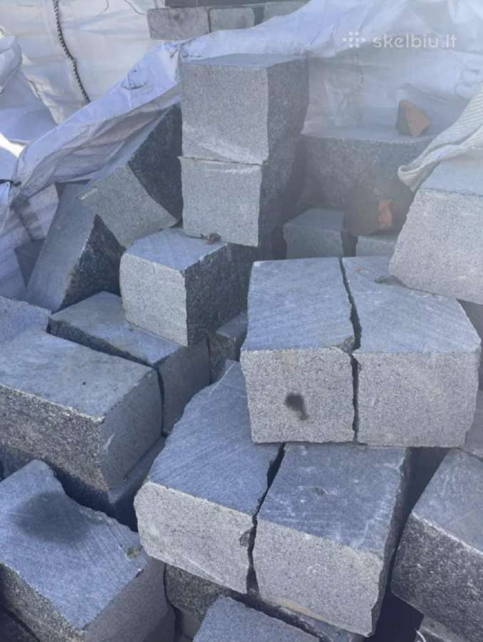 Granito trinkelės, "Pieštukas", Gabro,10x10x10 cm. - nuotraukos Nr. 2