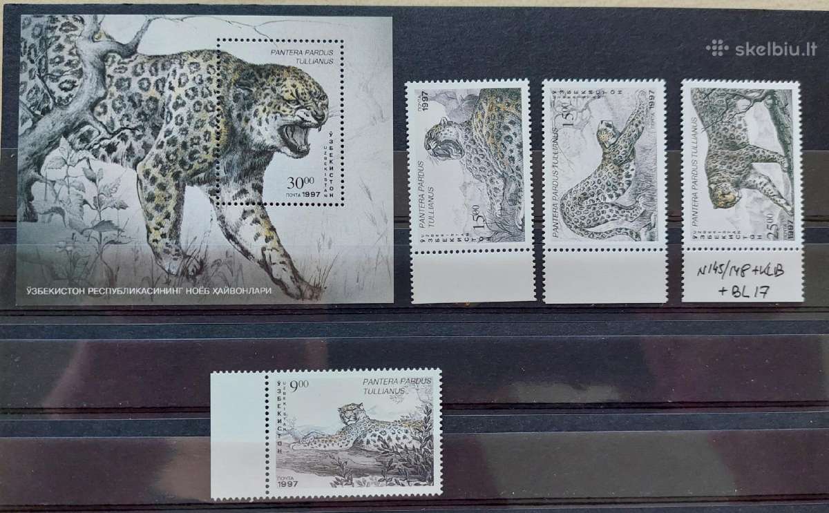 Uzbekistanas 1997 leopardai, švarus, Michel 145-14