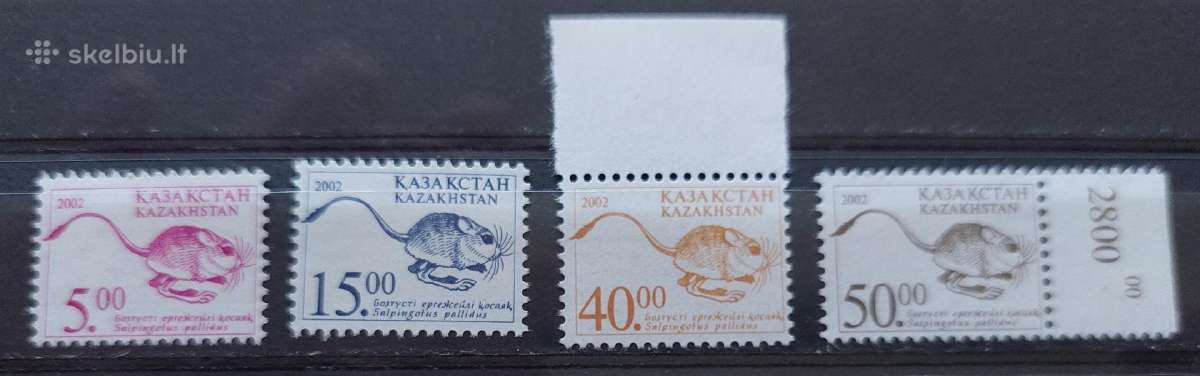 Kazachstanas 2002 fauna, švarus, Michel 366-369