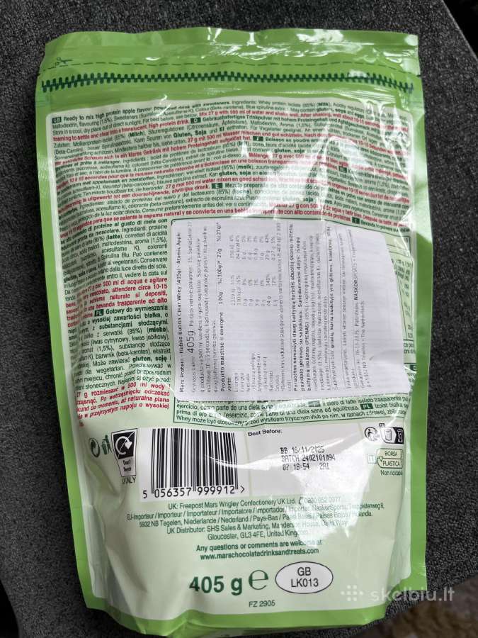Hubba Bubba Clear Whey Protein - nuotraukos Nr. 2