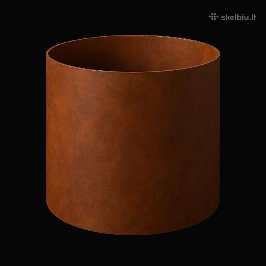 Apvalus corten plieno vazonas - nuotraukos Nr. 3