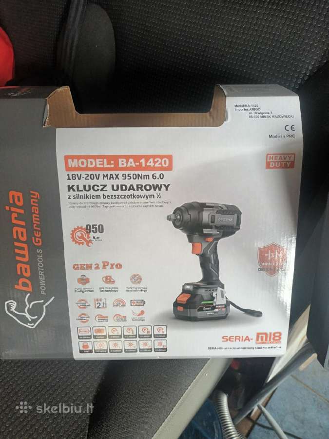 Bawaria Ba-1420 18v-20v Max 950nm Smūginis veržlia - nuotraukos Nr. 2