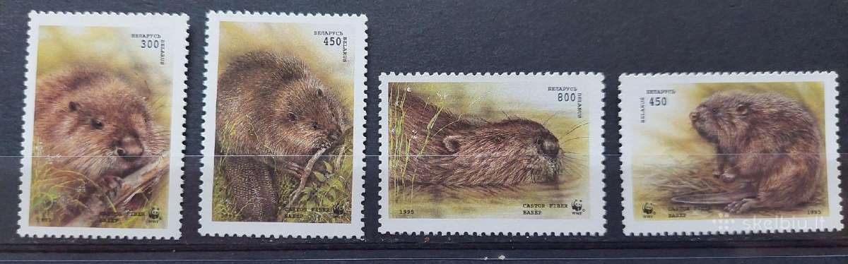 Baltarusija 1995 bebrai,švarus, Michel 96-99