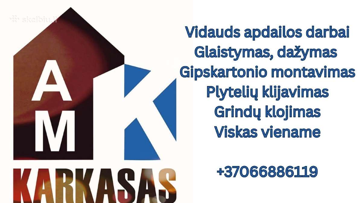 Vidaus apdailos darbai. - nuotraukos Nr. 2