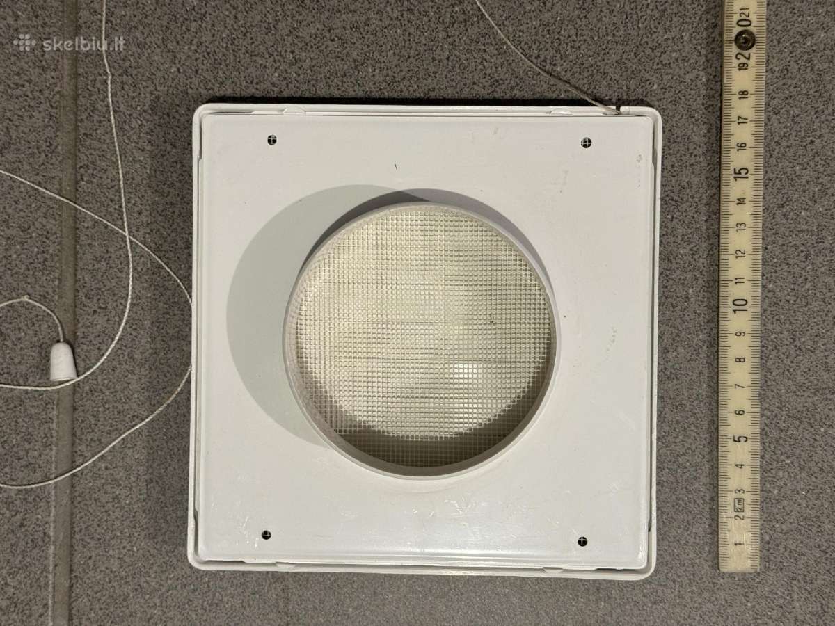 Plastikinės ventiliacijos grotelės su sklende D95 - nuotraukos Nr. 4