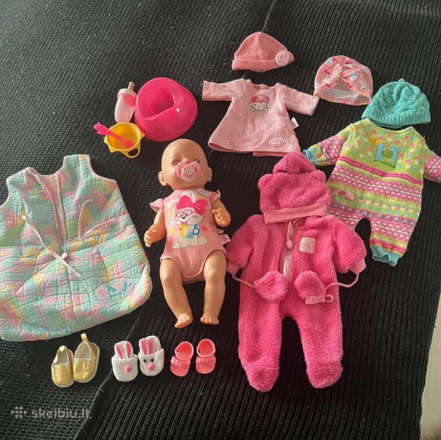 Baby born lėlė magic su rūbais batukais ir priedai