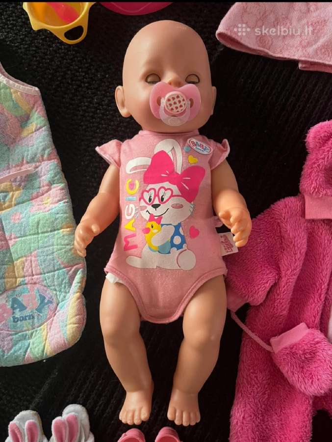 Baby born lėlė magic su rūbais batukais ir priedai - nuotraukos Nr. 5