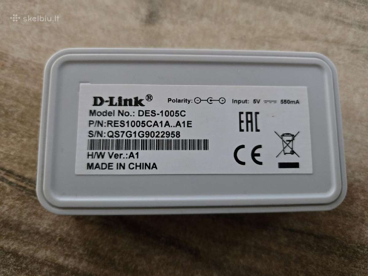 D-link Des-1005c 5-port 10/100 Mbps - nuotraukos Nr. 2