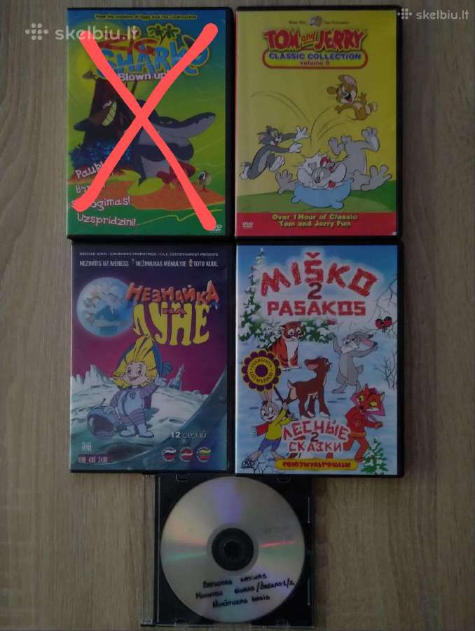 Vaikiški filmukai ir filmai Dvd diskuose
