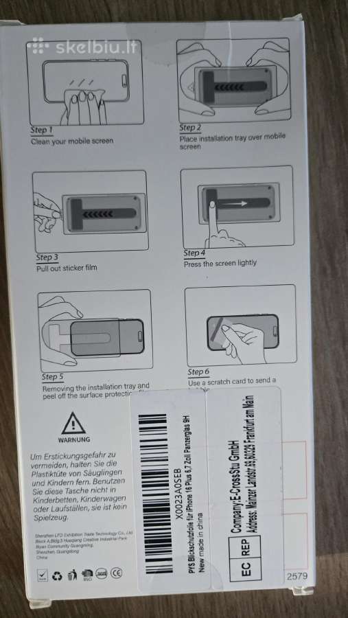 Privacy stikliukas iPhone 16 Plus - nuotraukos Nr. 2